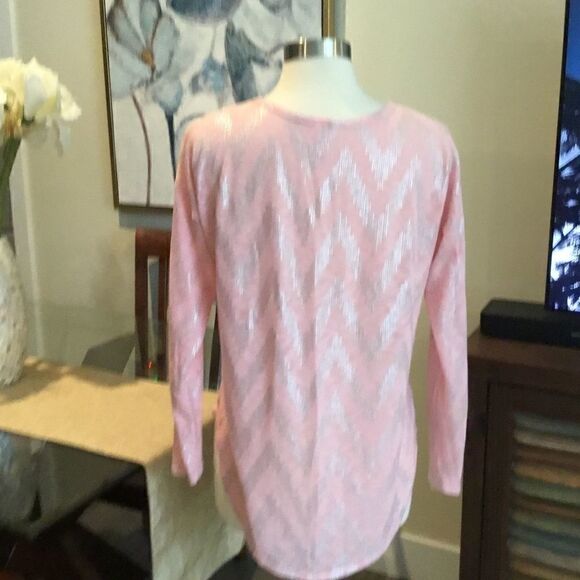 TANK TOP LONG SLEEVES PINK METALLIC SIZE L - Picture 5 of 8